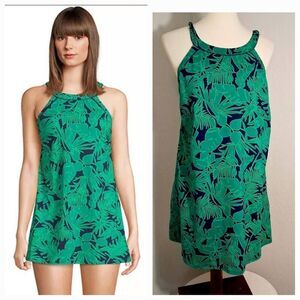 Lands' End Tropical Green Women's Swimdress Size 16